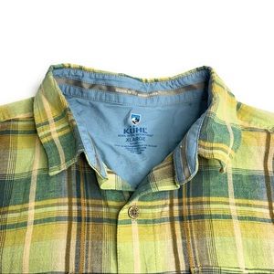 Kuhl Linen Blend Short Sleeve Button Down Shirt